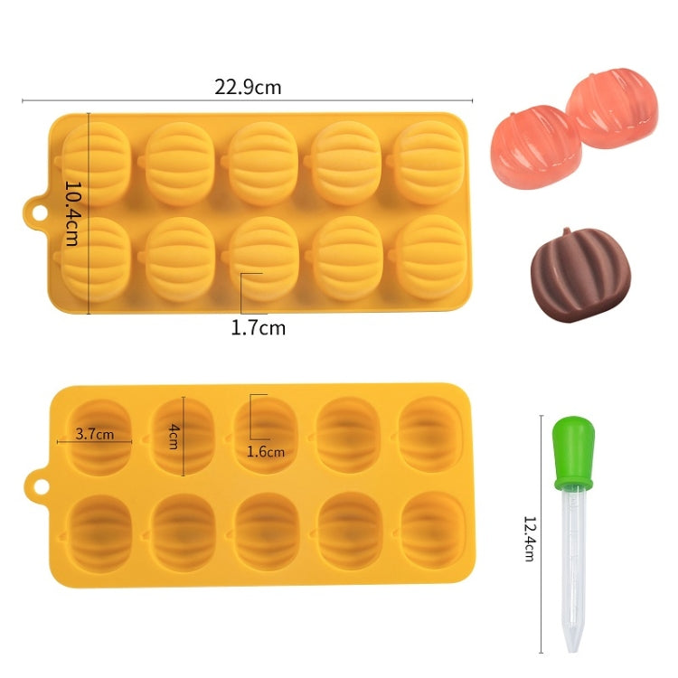 Pumpkin Chocolate Mousse Cake Cartoon Mold, Random Color Delivery(10 Holes)