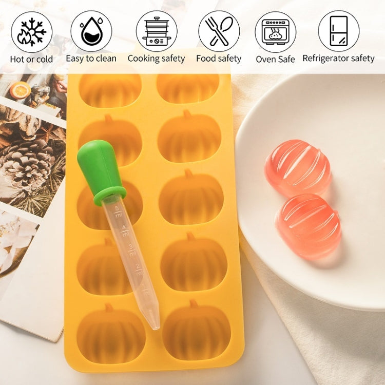 Pumpkin Chocolate Mousse Cake Cartoon Mold, Random Color Delivery(10 Holes)