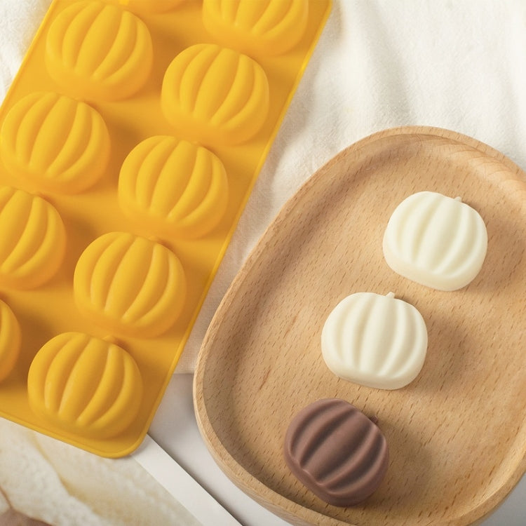 Pumpkin Chocolate Mousse Cake Cartoon Mold, Random Color Delivery(10 Holes)