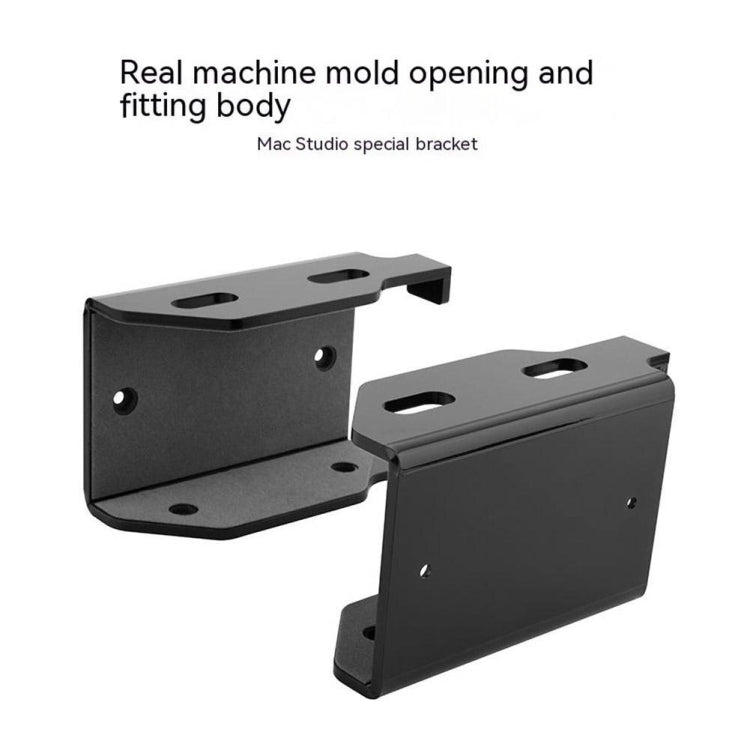 For Mac Studio  Acrylic Bracket Host Box Storage Rack,Style: Wall Storage Type