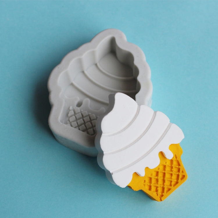 5 PCS Ice Cream Silicone Mold Fondant Soft Pottery Clay Dripping Gum Modeling Tool(Gray White)