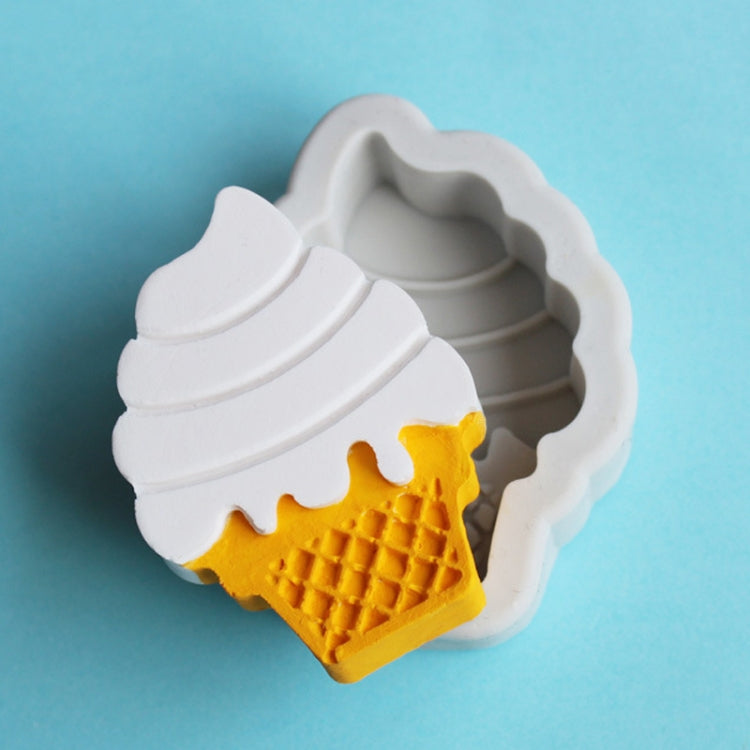 5 PCS Ice Cream Silicone Mold Fondant Soft Pottery Clay Dripping Gum Modeling Tool(Gray White)