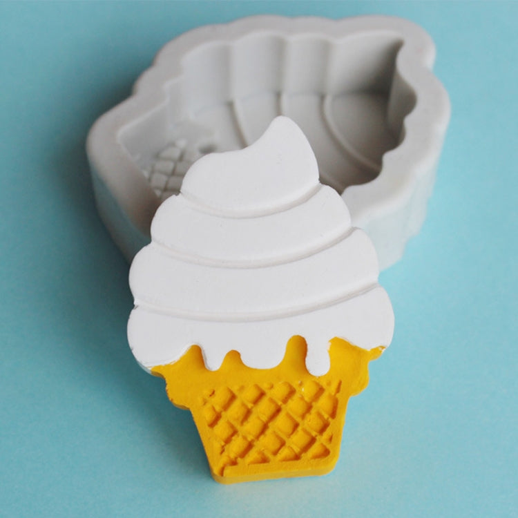 5 PCS Ice Cream Silicone Mold Fondant Soft Pottery Clay Dripping Gum Modeling Tool(Gray White)