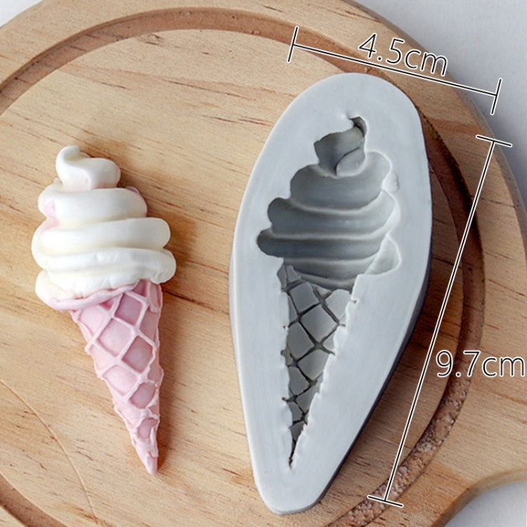2 PCS Ice Cream Shape Cake Decoration Chocolate Fondant Silicone Mold, Style: 3 Layer Ice Cream