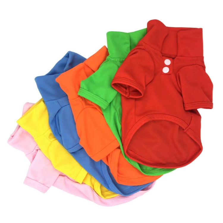Candy Coloured Dog T-Shirt Short Sleeve Pet Clothing, Size: