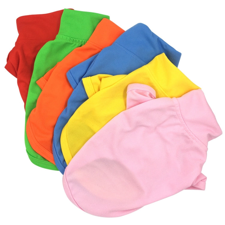 Candy Coloured Dog T-Shirt Short Sleeve Pet Clothing, Size: