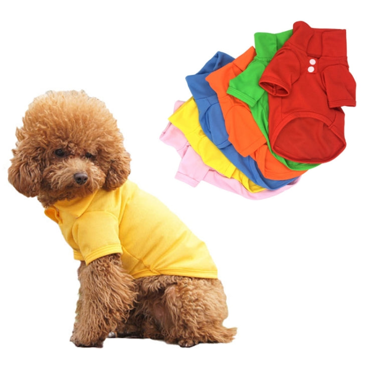 Candy Coloured Dog T-Shirt Short Sleeve Pet Clothing, Size:
