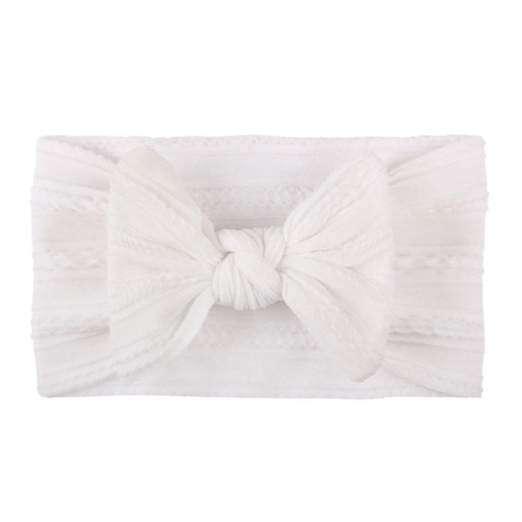 5 PCS Soft Jacquard Nylon Children Headwear Baby Bow Headband