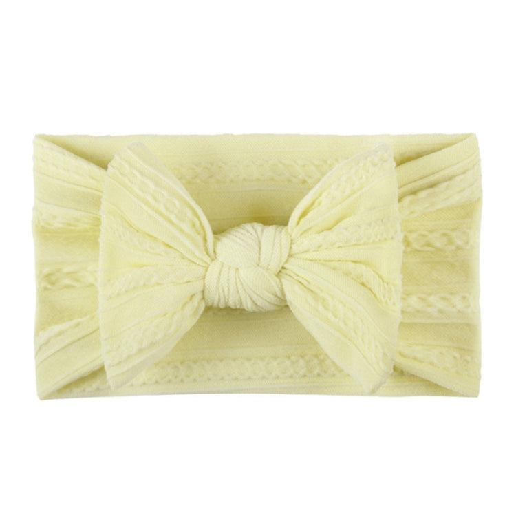 5 PCS Soft Jacquard Nylon Children Headwear Baby Bow Headband
