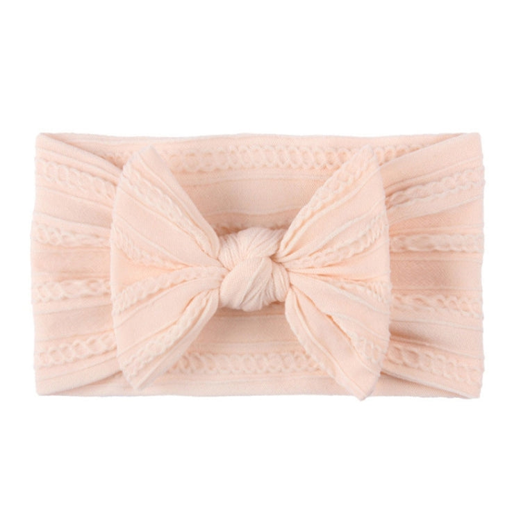 5 PCS Soft Jacquard Nylon Children Headwear Baby Bow Headband