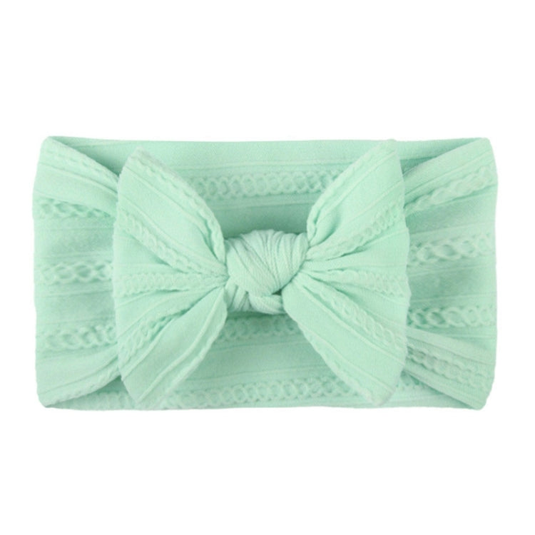 5 PCS Soft Jacquard Nylon Children Headwear Baby Bow Headband
