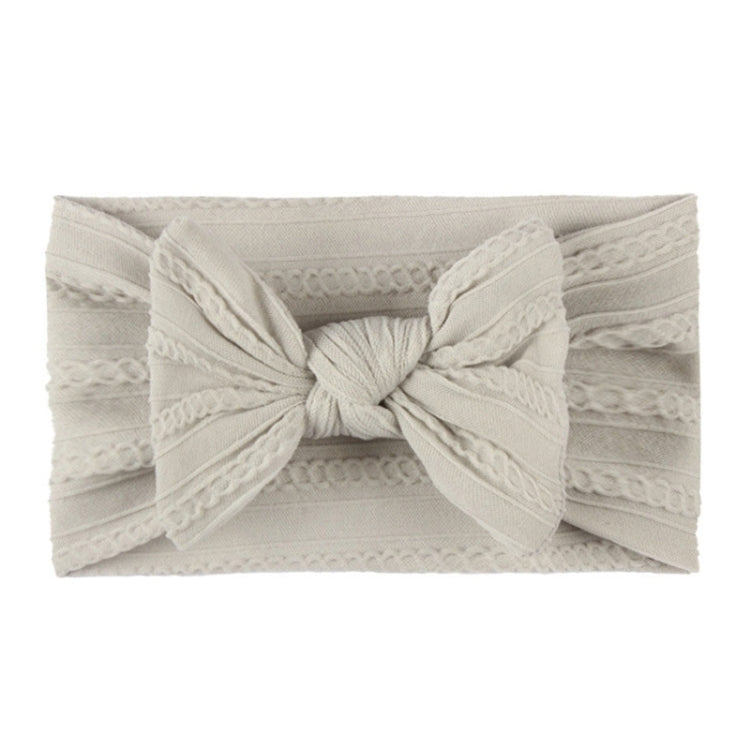 5 PCS Soft Jacquard Nylon Children Headwear Baby Bow Headband