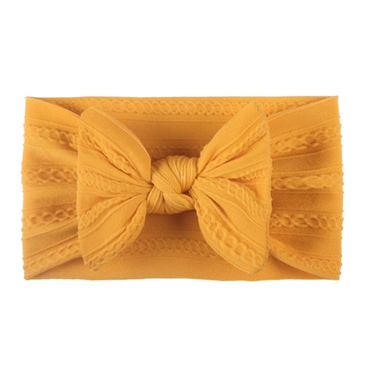 5 PCS Soft Jacquard Nylon Children Headwear Baby Bow Headband