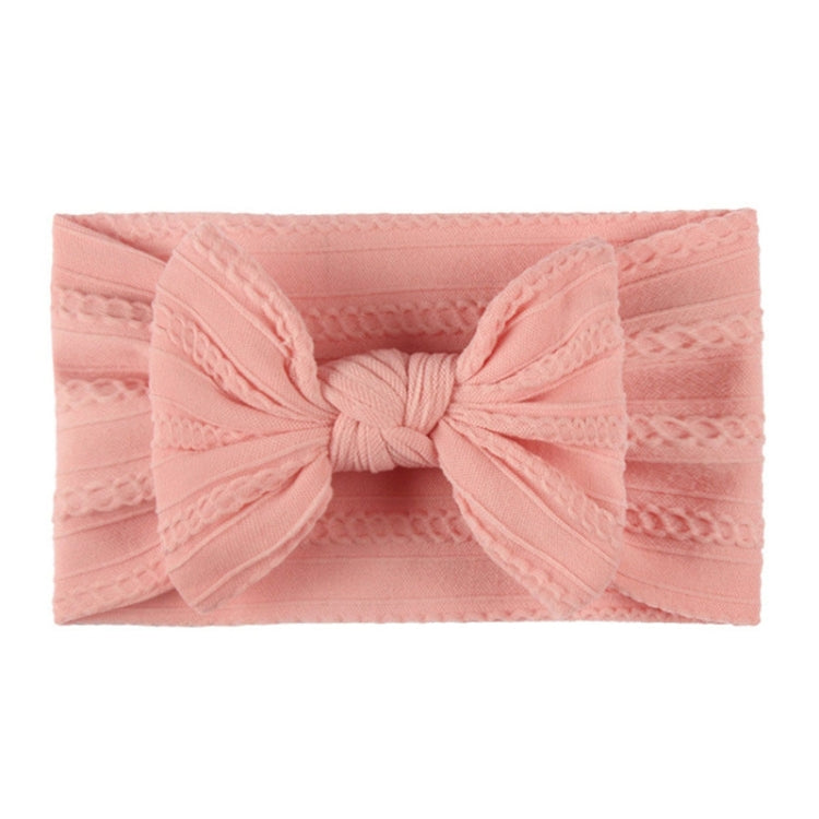 5 PCS Soft Jacquard Nylon Children Headwear Baby Bow Headband