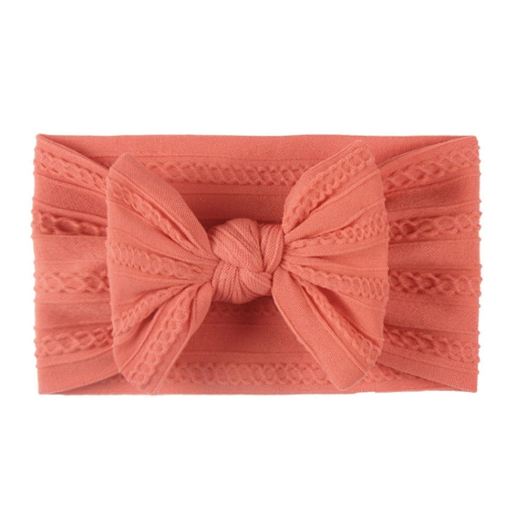 5 PCS Soft Jacquard Nylon Children Headwear Baby Bow Headband