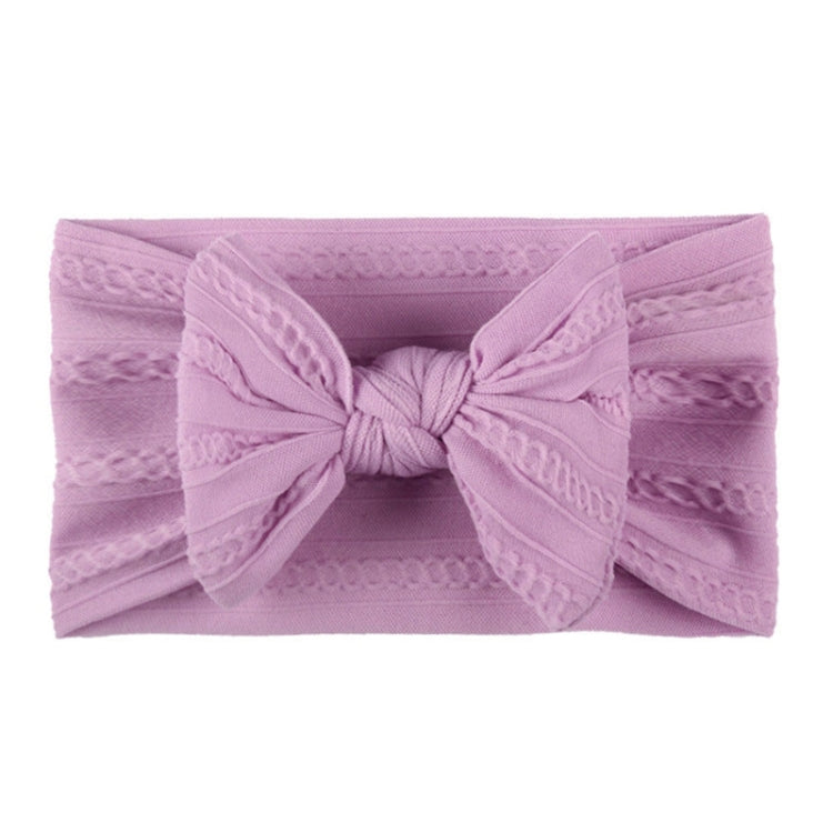5 PCS Soft Jacquard Nylon Children Headwear Baby Bow Headband