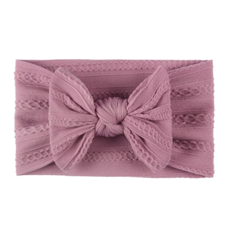 5 PCS Soft Jacquard Nylon Children Headwear Baby Bow Headband