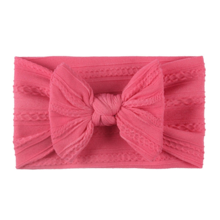 5 PCS Soft Jacquard Nylon Children Headwear Baby Bow Headband