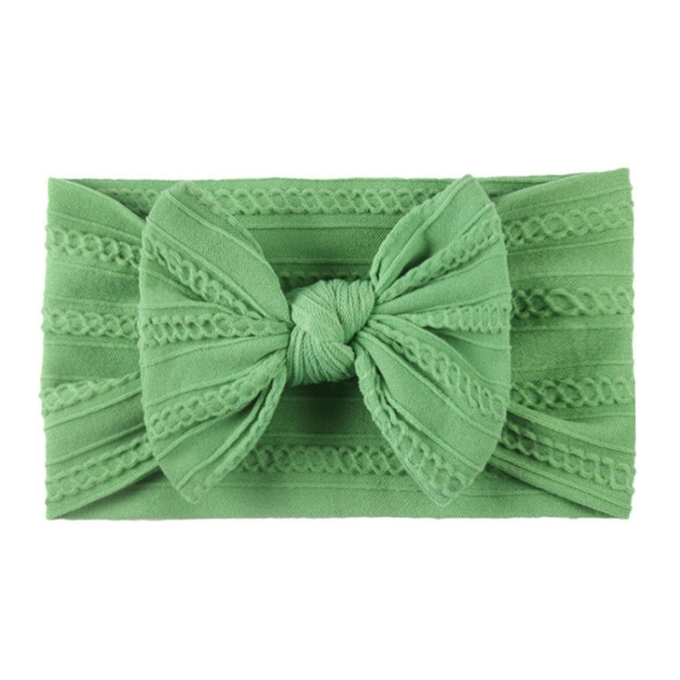 5 PCS Soft Jacquard Nylon Children Headwear Baby Bow Headband