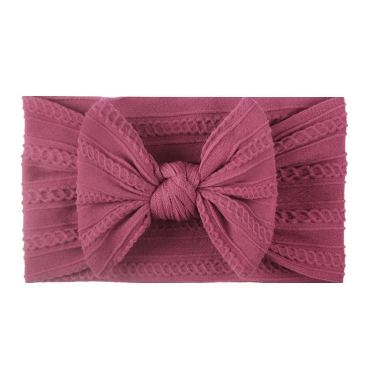 5 PCS Soft Jacquard Nylon Children Headwear Baby Bow Headband
