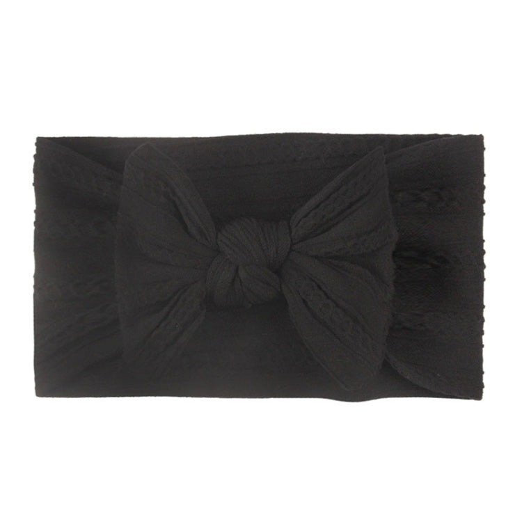 5 PCS Soft Jacquard Nylon Children Headwear Baby Bow Headband