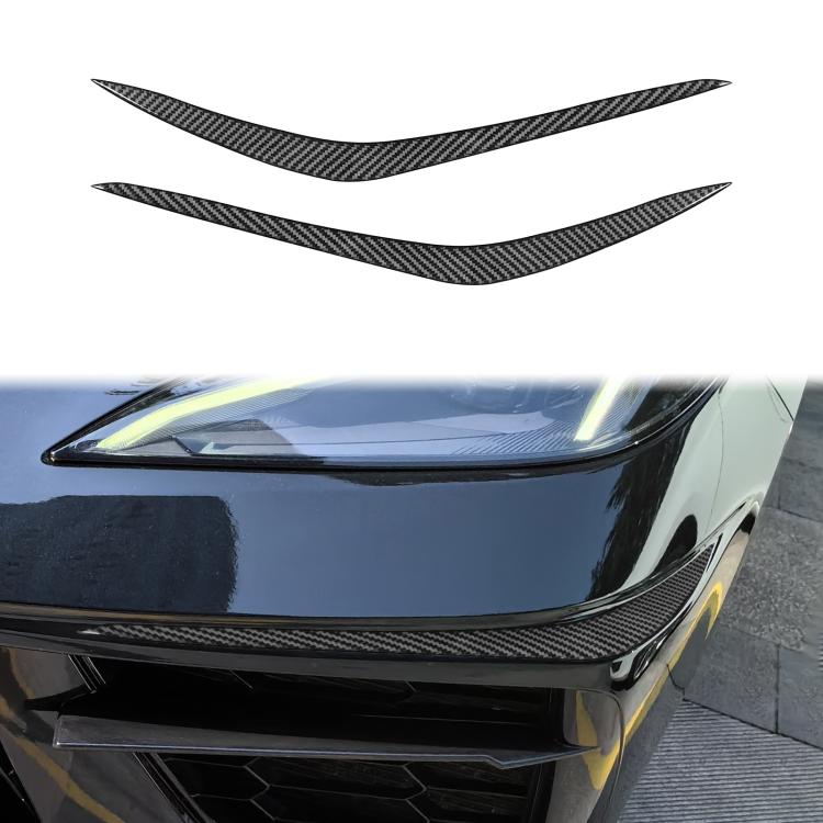For Chevrolet Corvette C8 2pcs /Set Bumper Lip Decorative Sticker - Black
