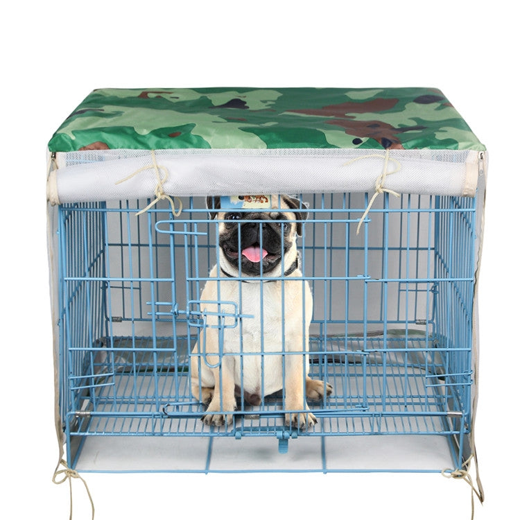 Camouflage Pet Crate Outdoor Rainproof Sun Pprotection Mosquito Net, Size: 99x66x78cm