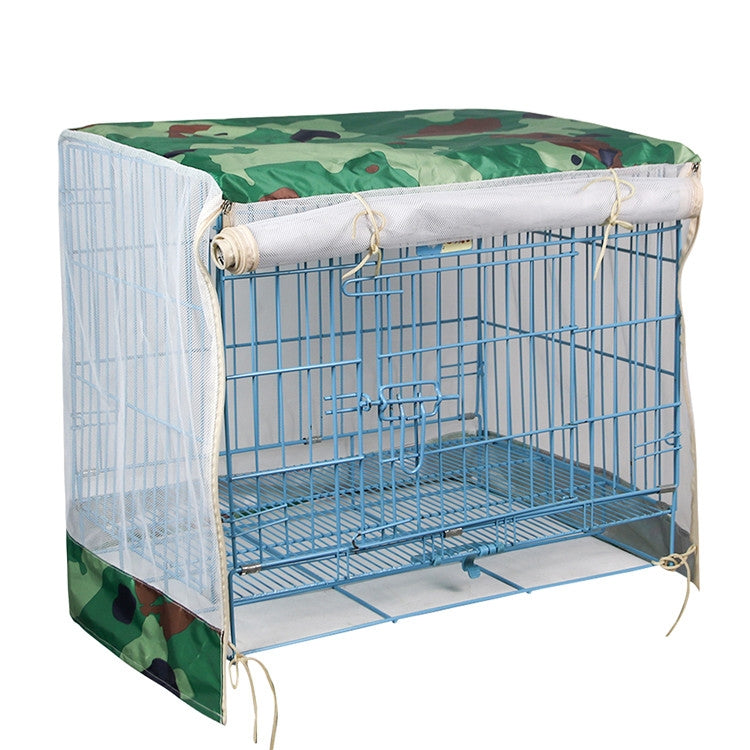 Camouflage Pet Crate Outdoor Rainproof Sun Pprotection Mosquito Net, Size: 99x66x78cm