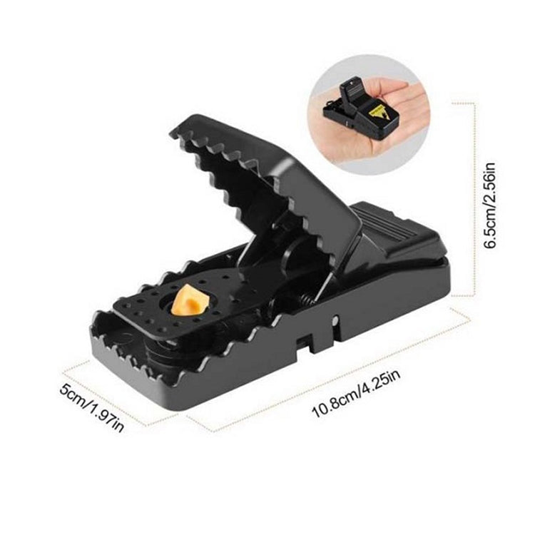 6pcs Highly Sensitive Bite Type Household Alloy Plastic Mouse Traps