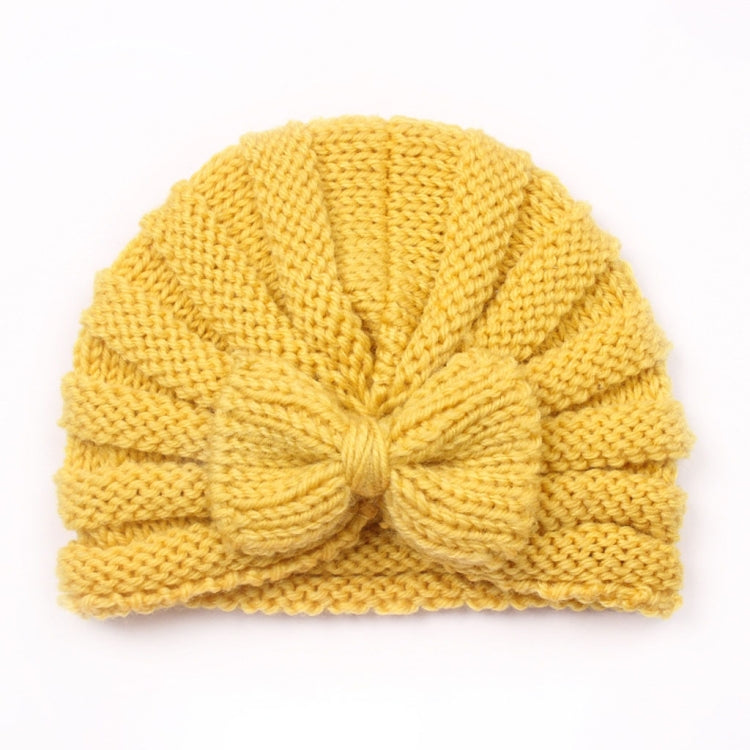 3 PCS X-22035 Autumn and Winter Baby Bow Knitted Hat Children Warming Wool Cap