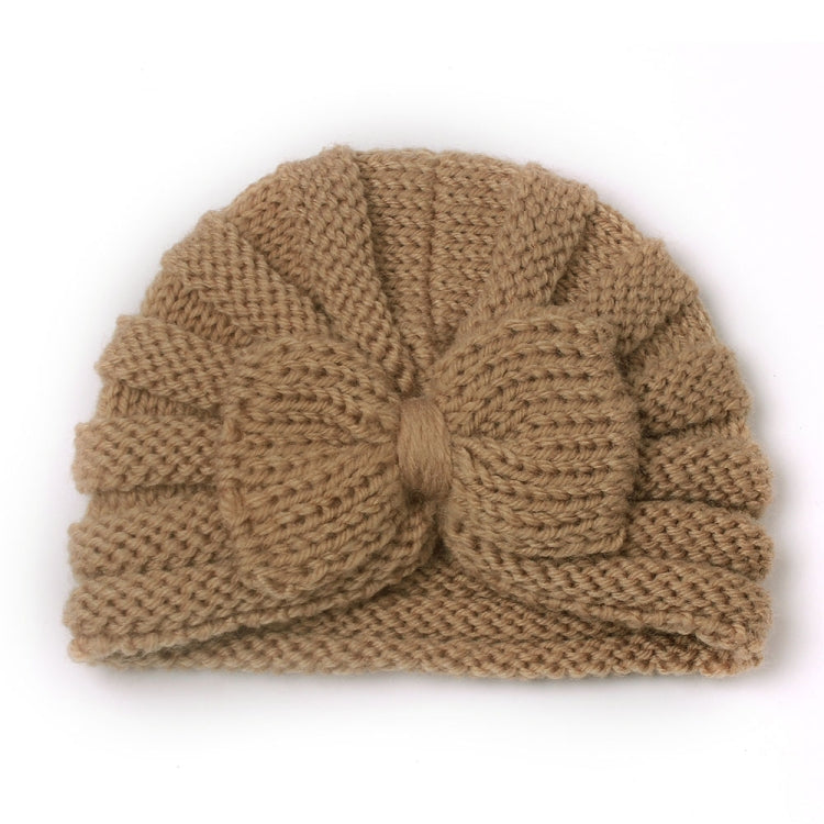 3 PCS X-22035 Autumn and Winter Baby Bow Knitted Hat Children Warming Wool Cap