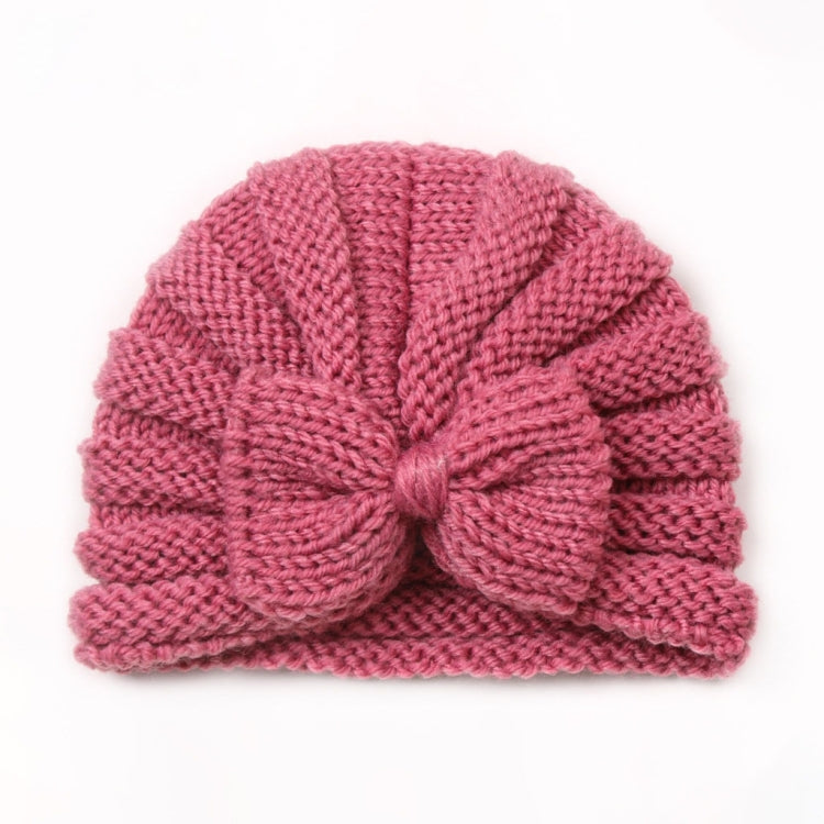 3 PCS X-22035 Autumn and Winter Baby Bow Knitted Hat Children Warming Wool Cap