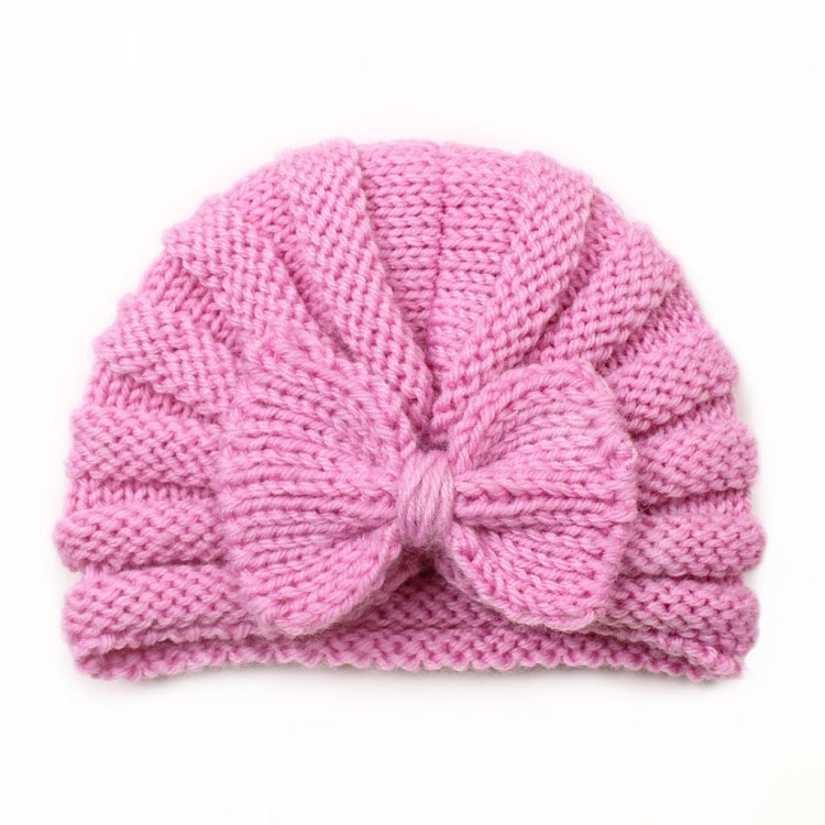 3 PCS X-22035 Autumn and Winter Baby Bow Knitted Hat Children Warming Wool Cap