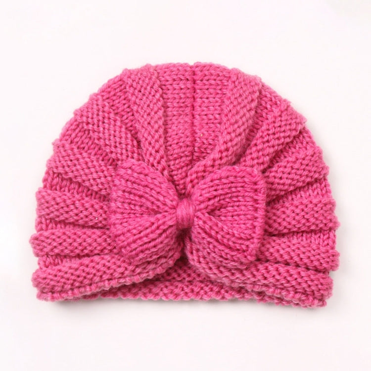 3 PCS X-22035 Autumn and Winter Baby Bow Knitted Hat Children Warming Wool Cap
