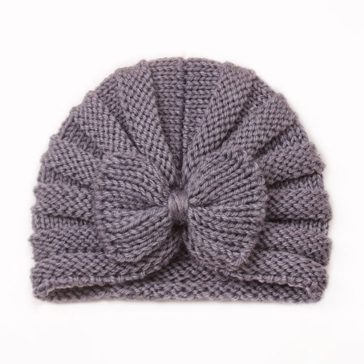 3 PCS X-22035 Autumn and Winter Baby Bow Knitted Hat Children Warming Wool Cap