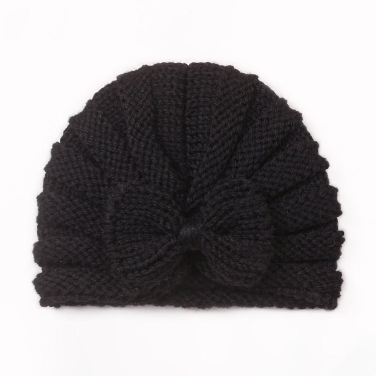 3 PCS X-22035 Autumn and Winter Baby Bow Knitted Hat Children Warming Wool Cap