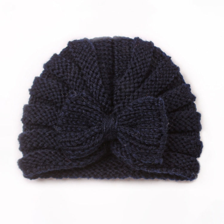 3 PCS X-22035 Autumn and Winter Baby Bow Knitted Hat Children Warming Wool Cap