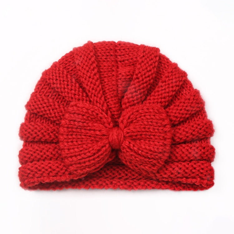 3 PCS X-22035 Autumn and Winter Baby Bow Knitted Hat Children Warming Wool Cap