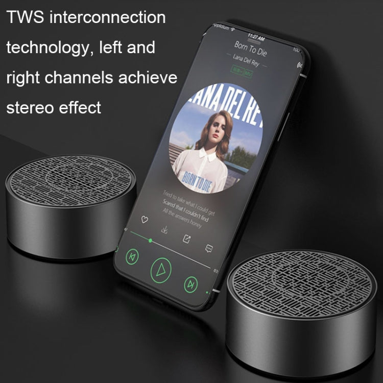 A8 TWS Stereo Round Mini Bluetooth Speaker HIFI Sound Quality Smart Speaker(Bluetooth Version)