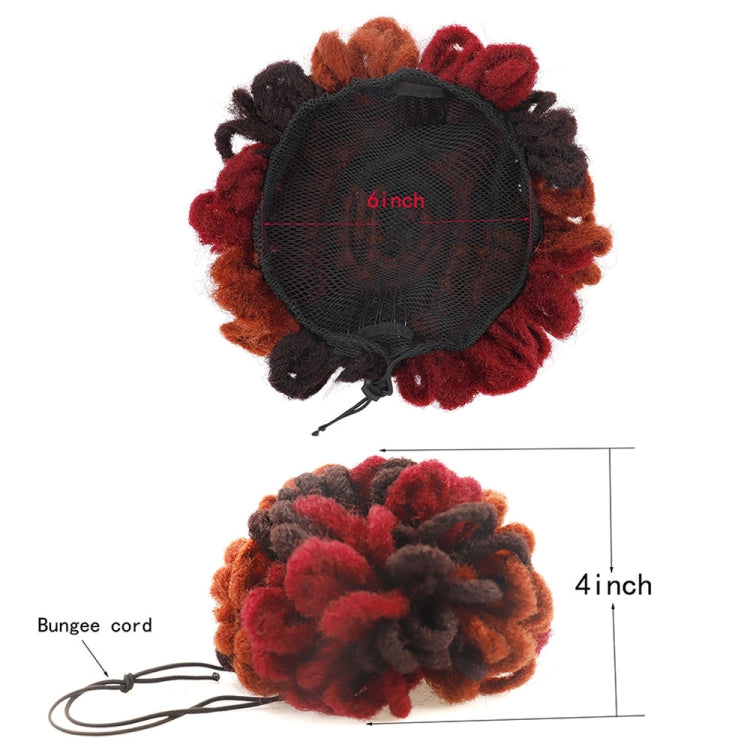 LSFBZB Drawstring Dreadlocks Wig Caterpillar Dreadlock Shaggy Hair Bun, Spec: 613