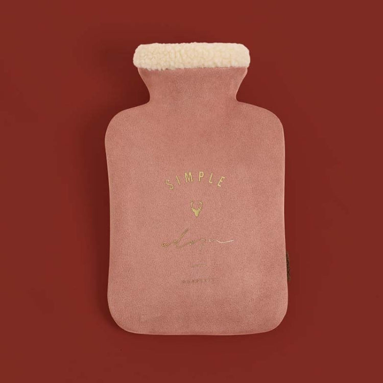 ZS0030 1000ml Plush Water-Filled Hot Water Bags Explosion-Proof Warming Water Bottle