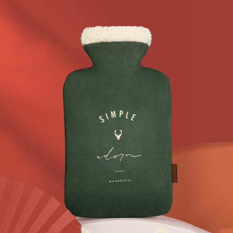 ZS0030 1000ml Plush Water-Filled Hot Water Bags Explosion-Proof Warming Water Bottle