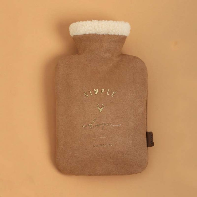 ZS0030 1000ml Plush Water-Filled Hot Water Bags Explosion-Proof Warming Water Bottle