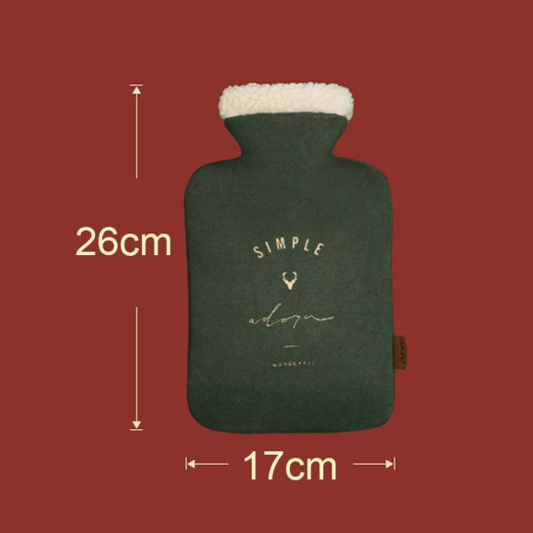 ZS0030 1000ml Plush Water-Filled Hot Water Bags Explosion-Proof Warming Water Bottle