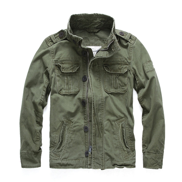 Autumn And Winter Middle Aged Men Jacket Casual Workers Dress Denim Jackets Clothes, Size: