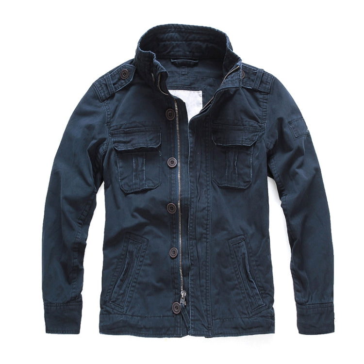 Autumn And Winter Middle Aged Men Jacket Casual Workers Dress Denim Jackets Clothes, Size: