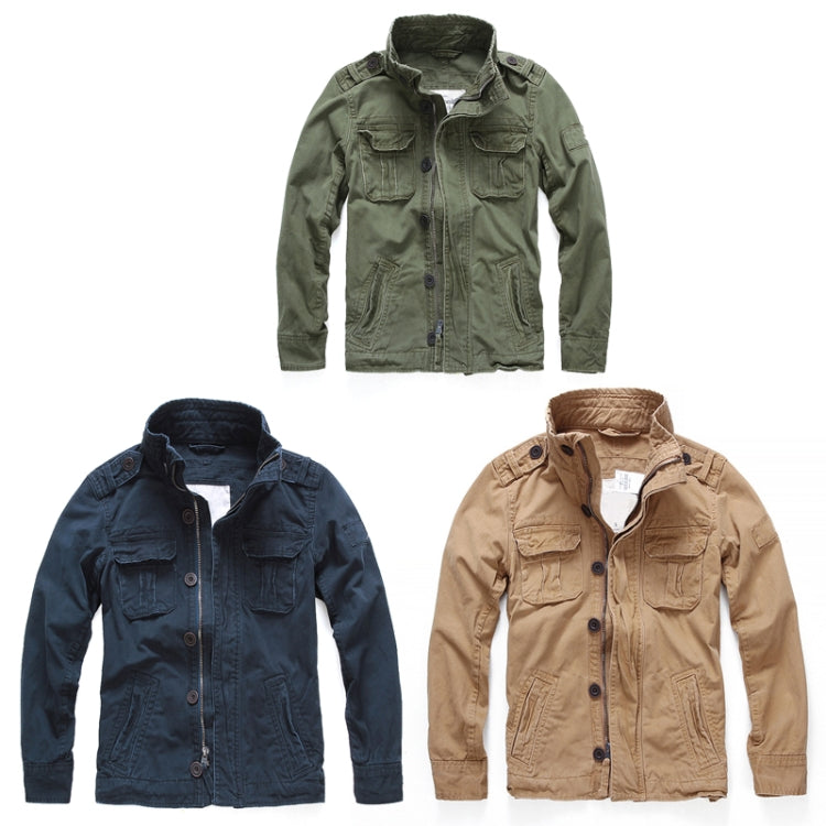 Autumn And Winter Middle Aged Men Jacket Casual Workers Dress Denim Jackets Clothes, Size: