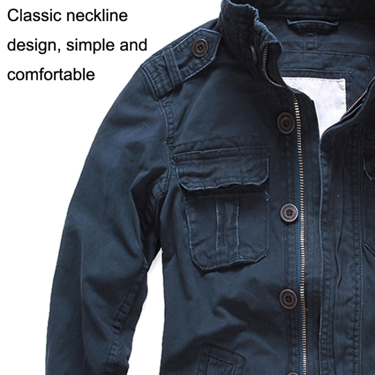 Autumn And Winter Middle Aged Men Jacket Casual Workers Dress Denim Jackets Clothes, Size: