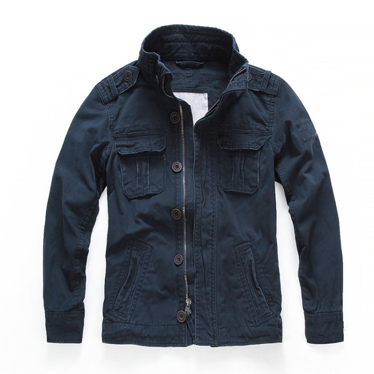 Autumn And Winter Middle Aged Men Jacket Casual Workers Dress Denim Jackets Clothes, Size: