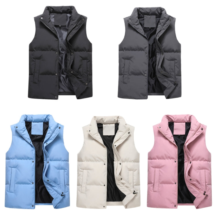 Men Vest Down Cotton Thickened Outerwear Jacket, Size: